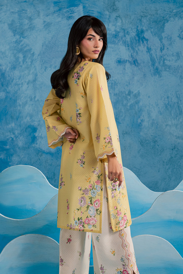 Lime floret 2Pc - Printed Lawn Dress