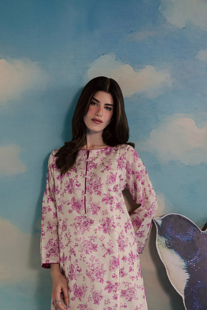 Pink Ferbera 2Pc - Printed Lawn Dress