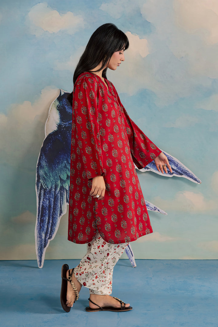 Red Naina 2Pc - Printed Lawn Dress
