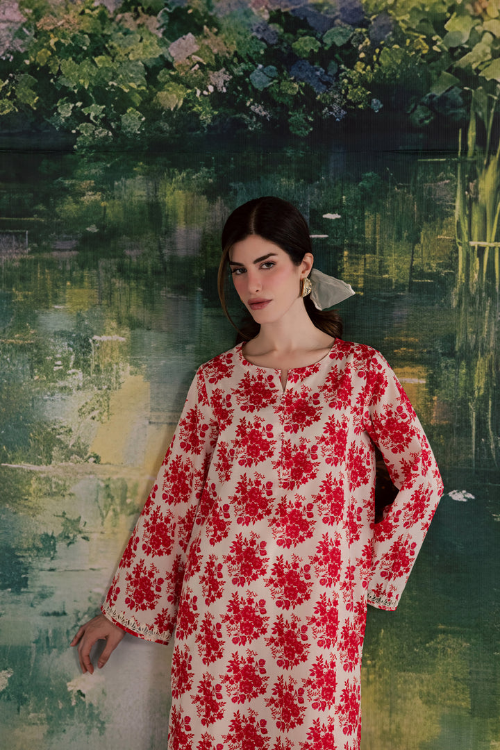 Cardi 2Pc - Printed Lawn Dress