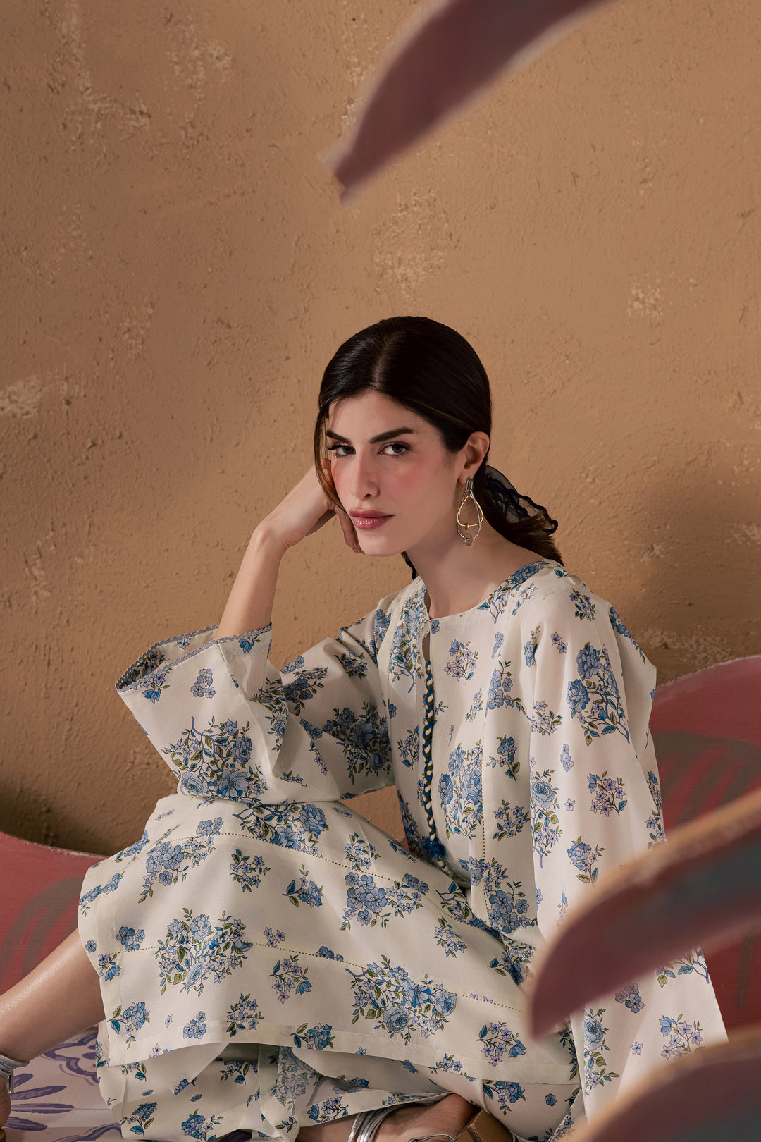 White Elsa 2Pc - Printed Lawn Dress