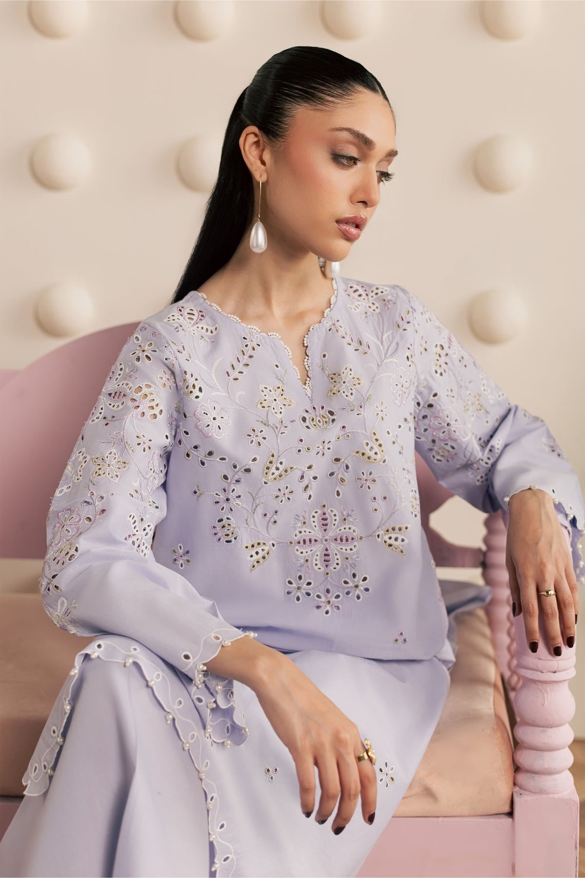 Lavender Bliss 2Pc - Embroidered Cambric Pret