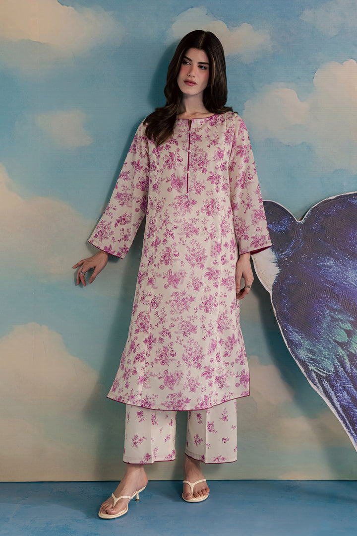 Pink Ferbera 2Pc - Printed Lawn Dress
