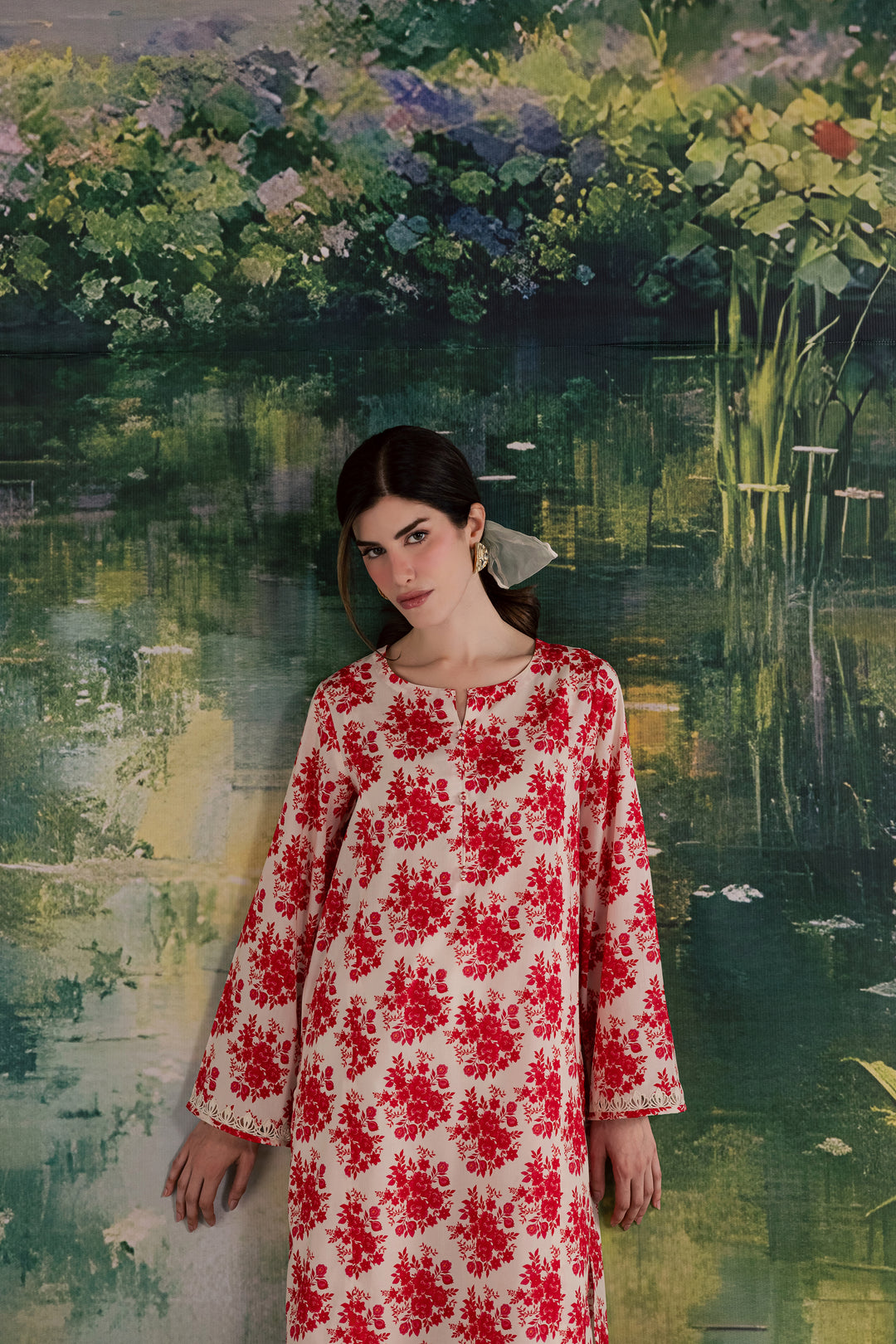 Cardi 2Pc - Printed Lawn Dress