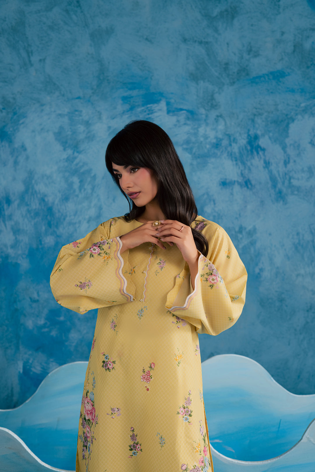 Lime floret 2Pc - Printed Lawn Dress