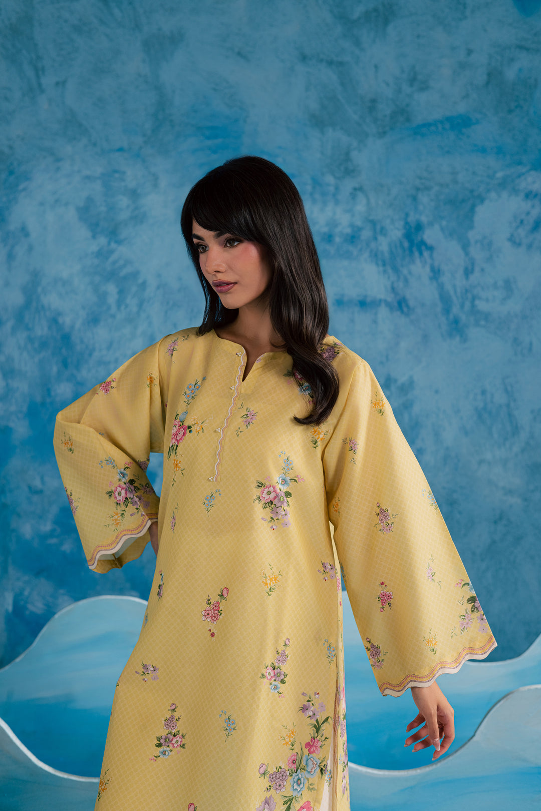 Lime floret 2Pc - Printed Lawn Dress