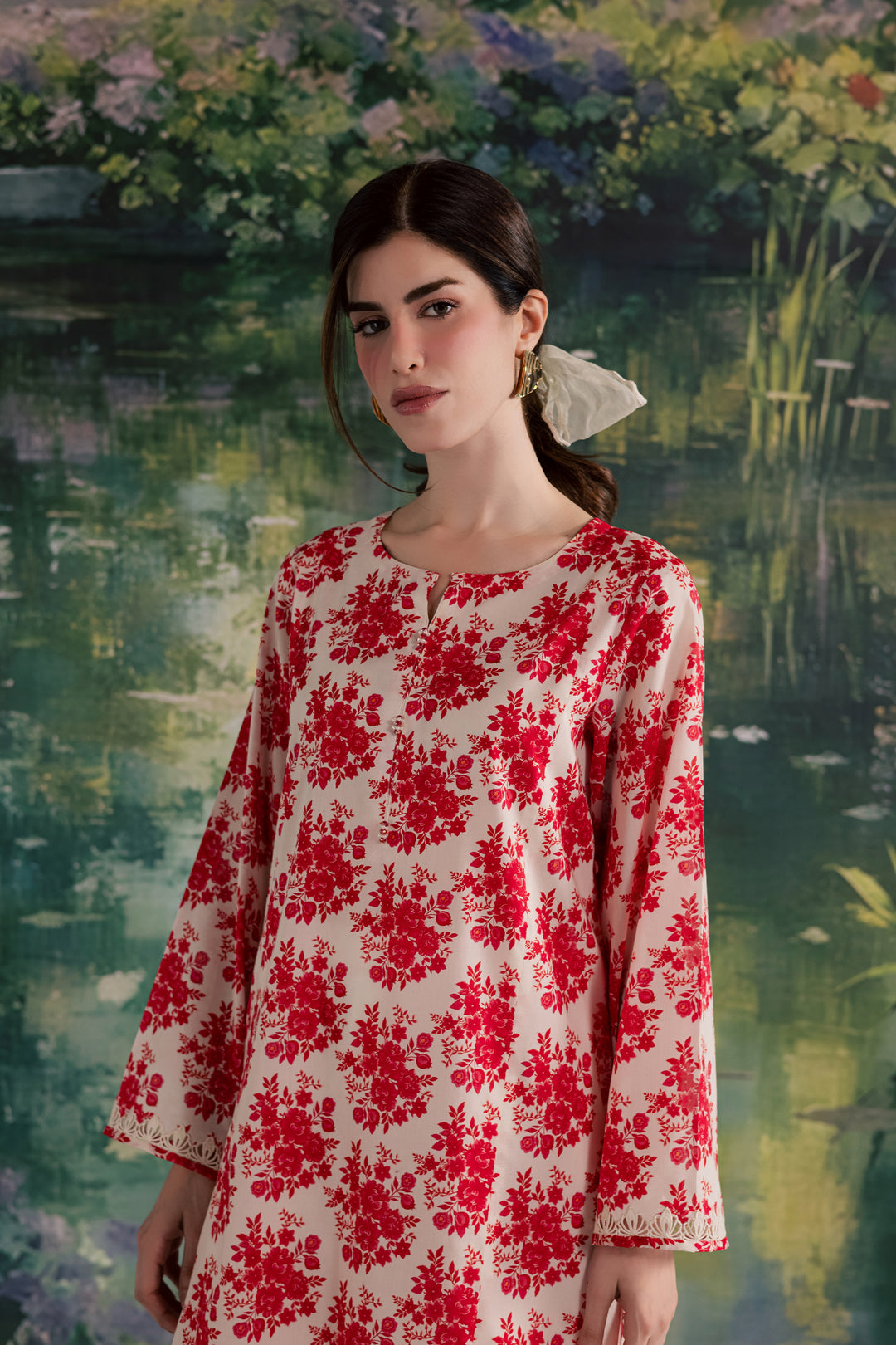 Cardi 2Pc - Printed Lawn Dress