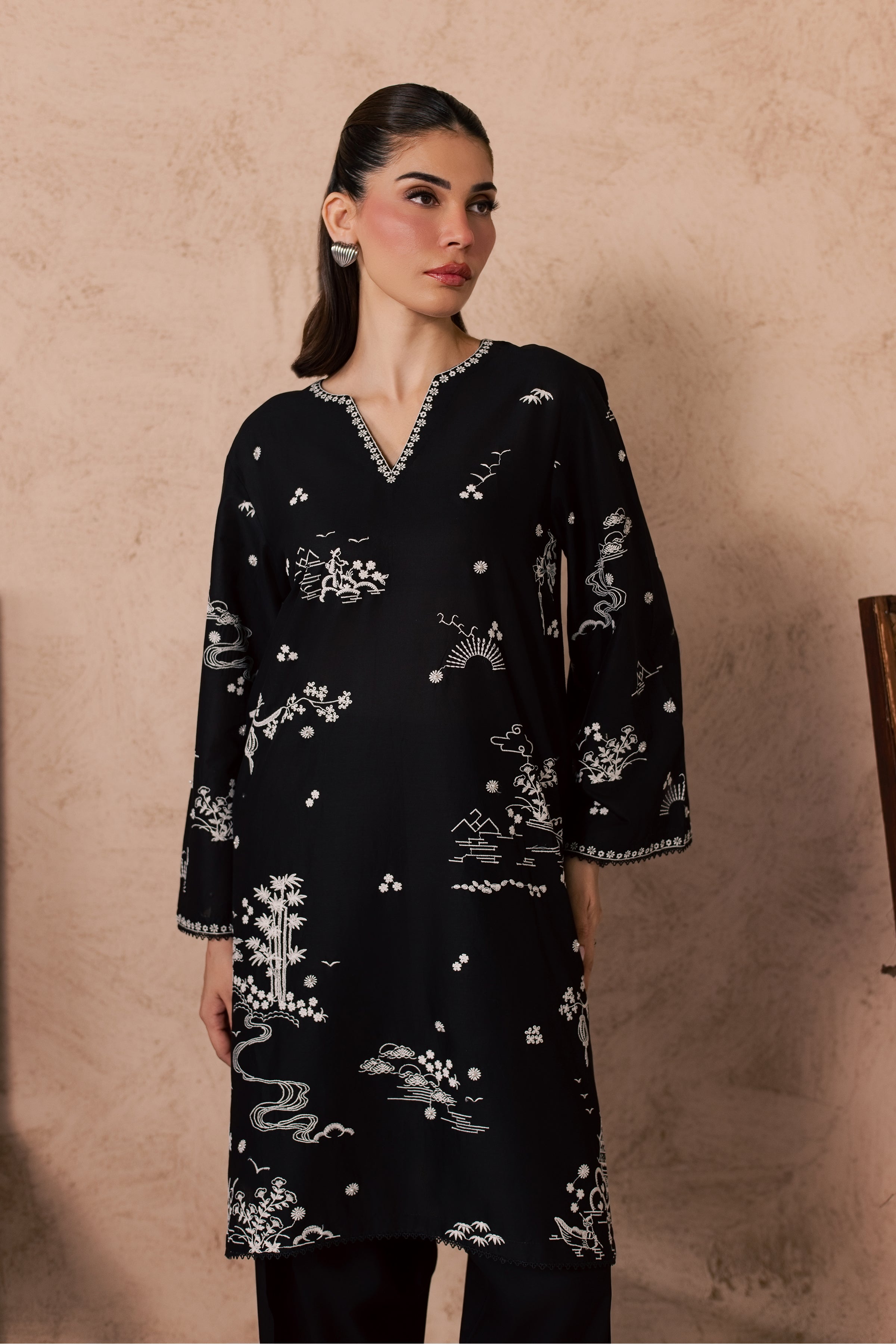 Elan 2Pc - Embroidered Lawn Dress