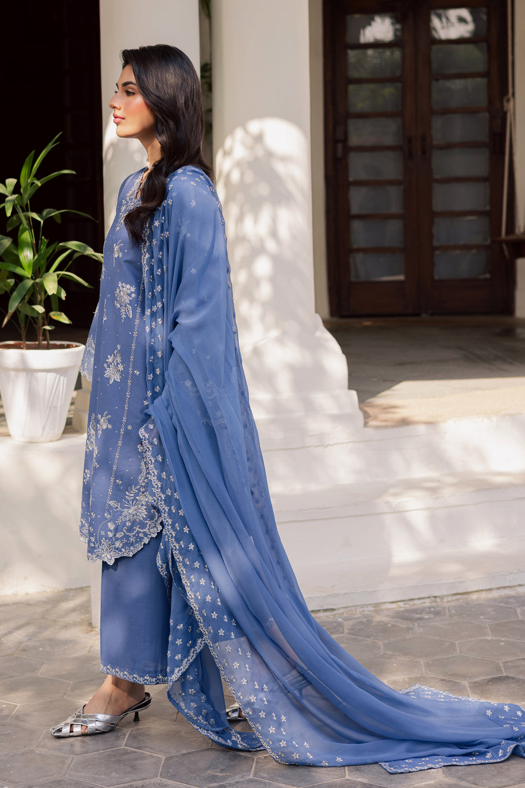 Chaandi 3Pc - Embroidered Khaddar Dress