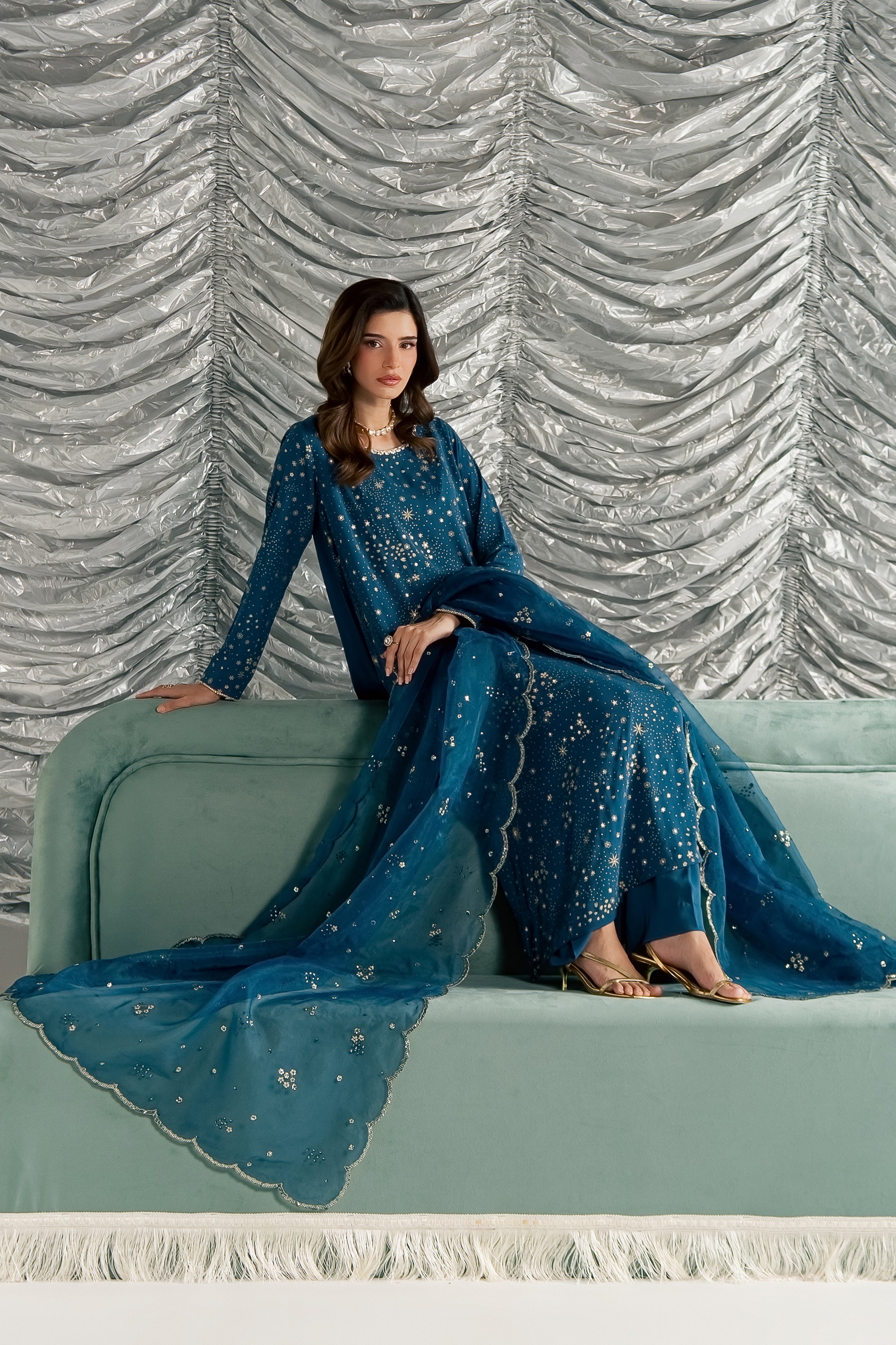 Aalana 3Pc - Festive Luxe Pret