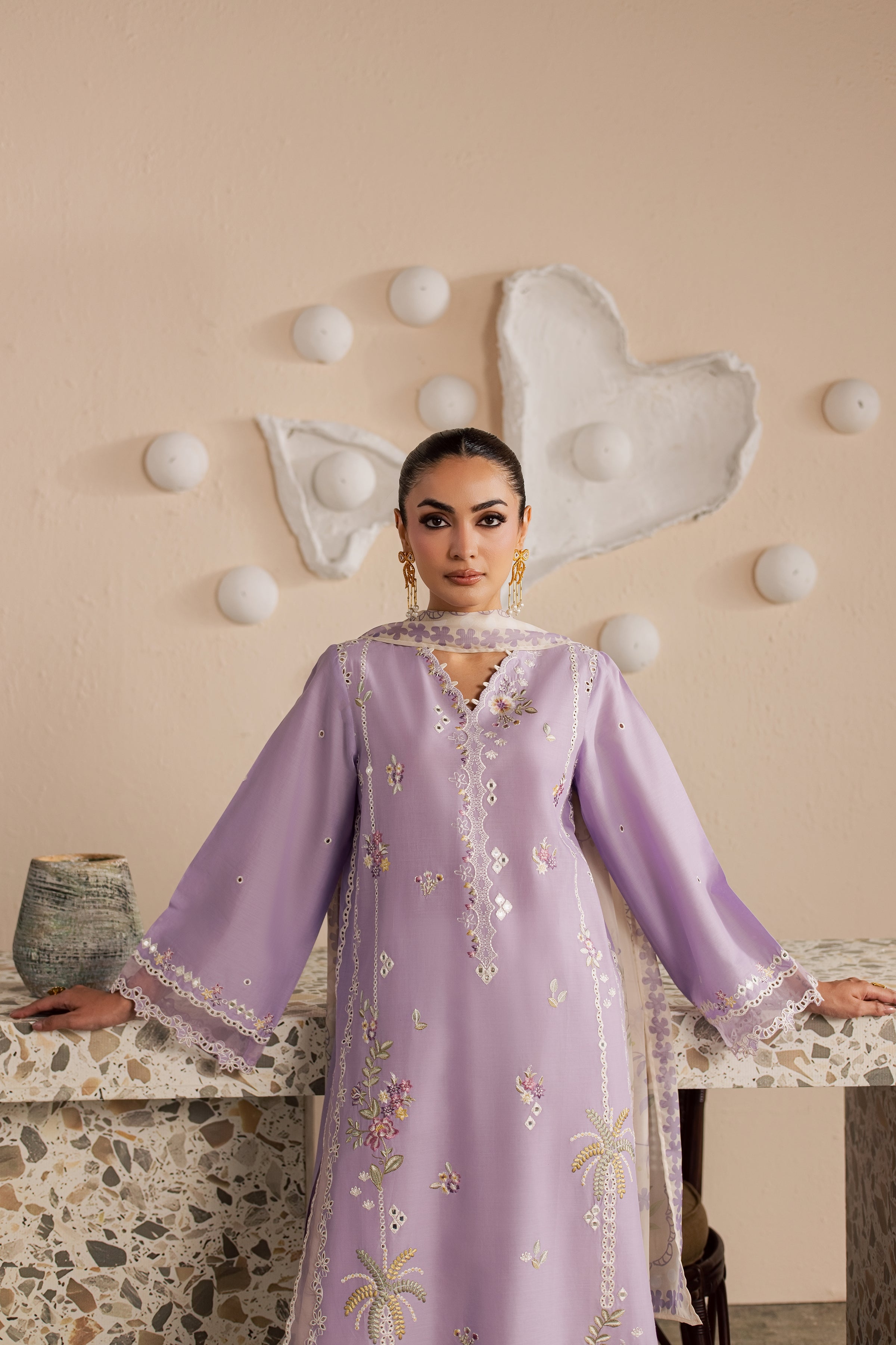 Skylie Jane 3Pc - Embroidered Lawn Dress