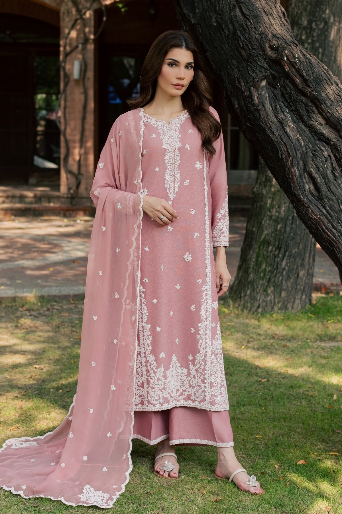 Calliope 3Pc - Embroidered Karandi Pret