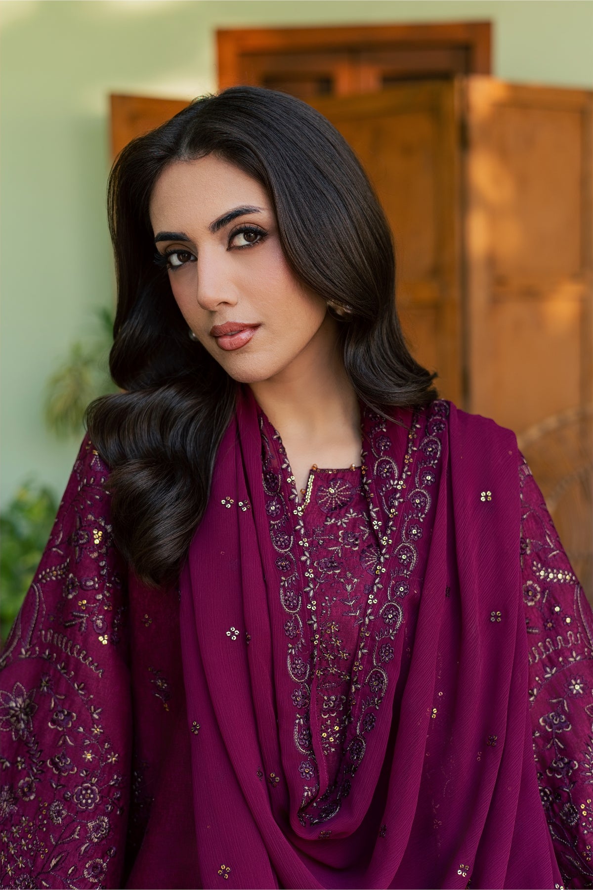 Scotland 3Pc - Embroidered Karandi Pret