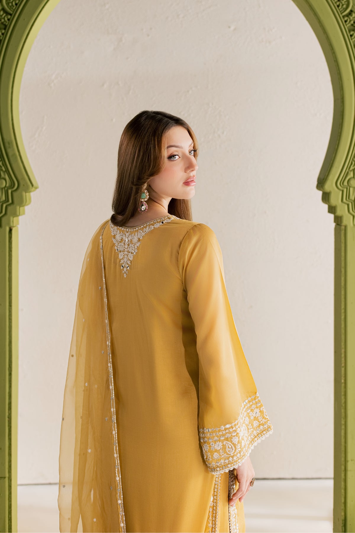 Mustard Tabeer 3Pc - Festive Luxe Pret