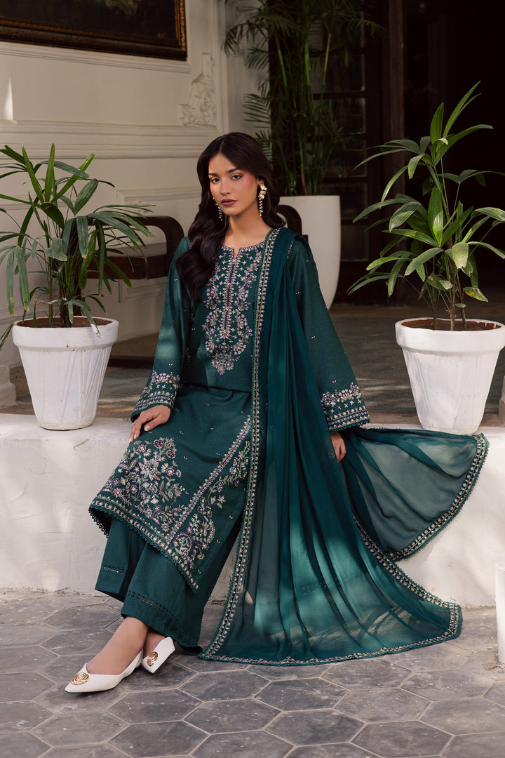 Safira 3Pc - Embroidered Karandi Dress