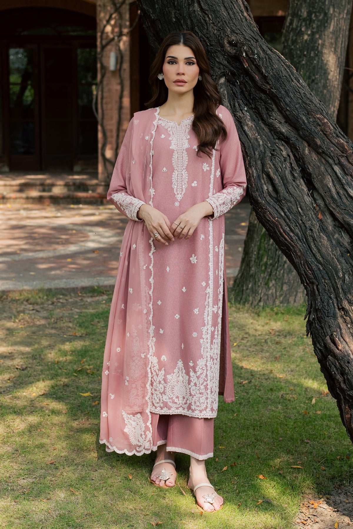 Calliope 3Pc - Embroidered Karandi Pret