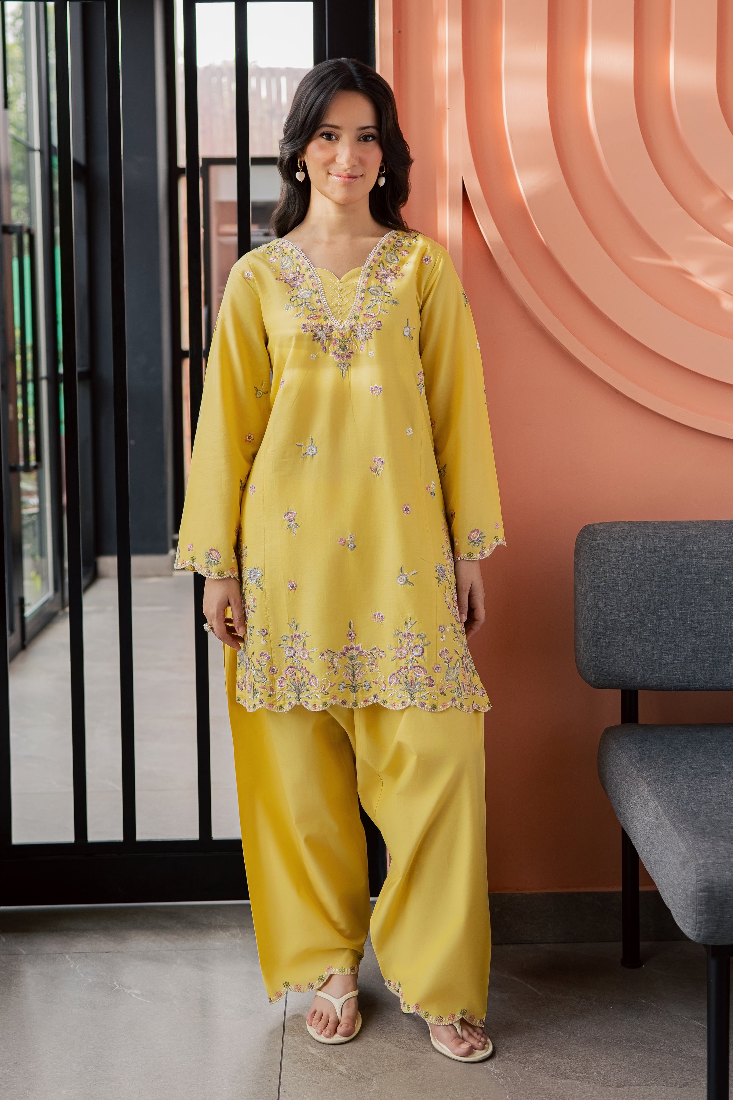 Auric 2Pc - Embroidered Lawn Dress