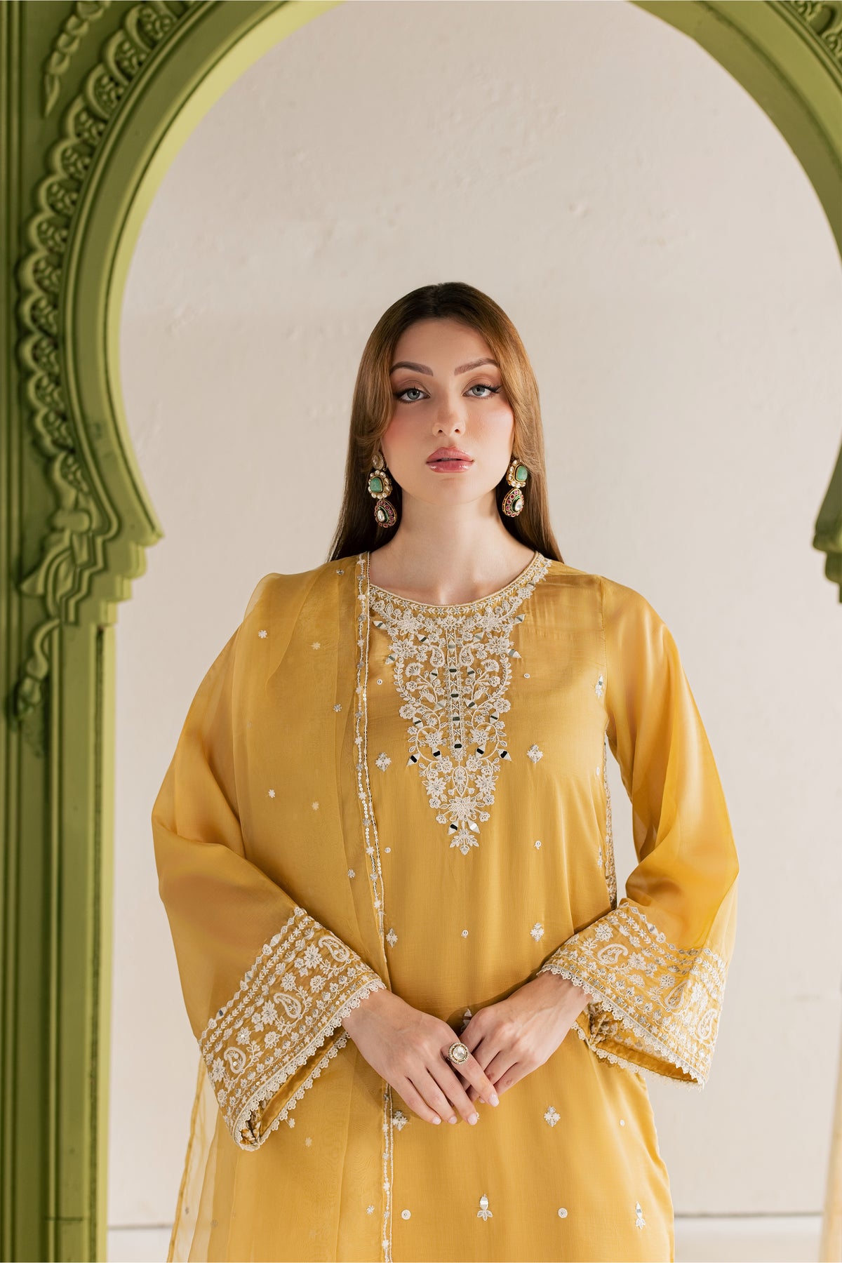 Mustard Tabeer 3Pc - Festive Luxe Pret
