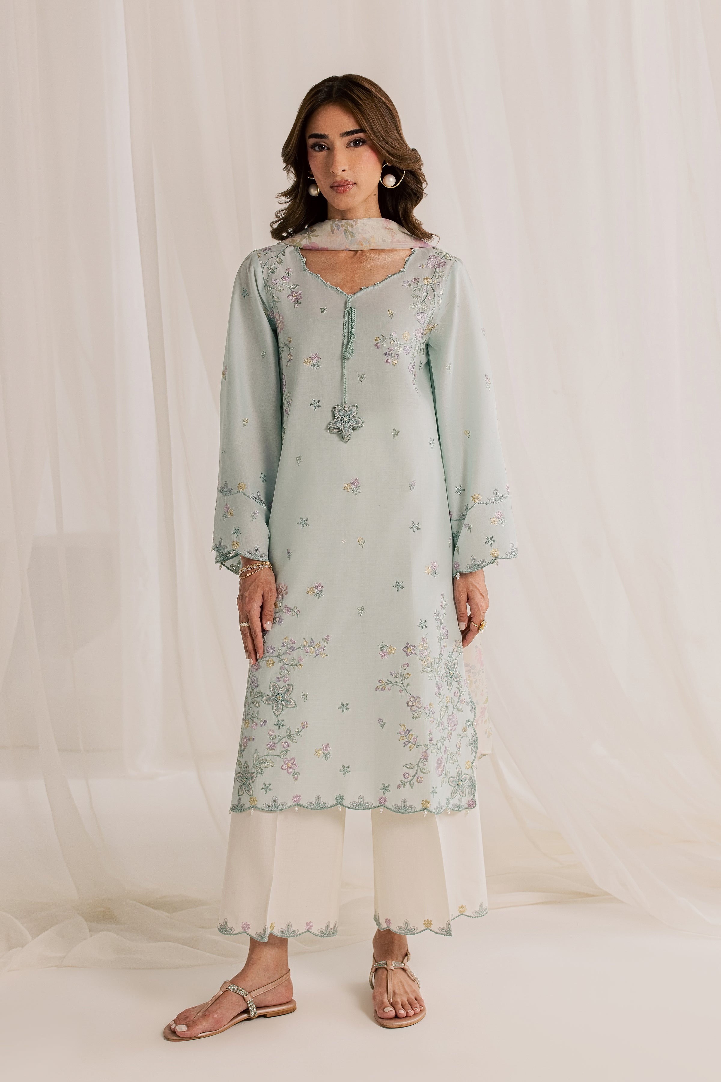 Marshmellow Pc - Embroidered Lawn Dress