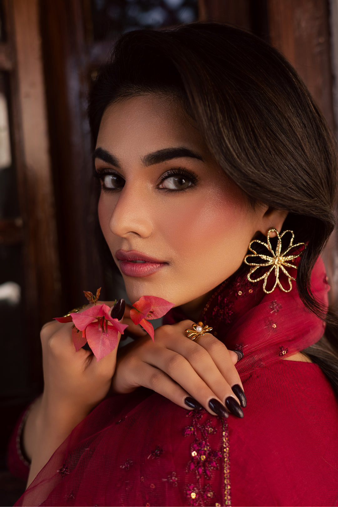 Rushan 3Pc - Embroidered Karandi Dress