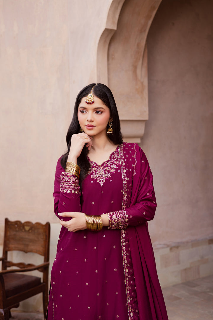 CherryBerry 3Pc - Festive Embroidered Lawn