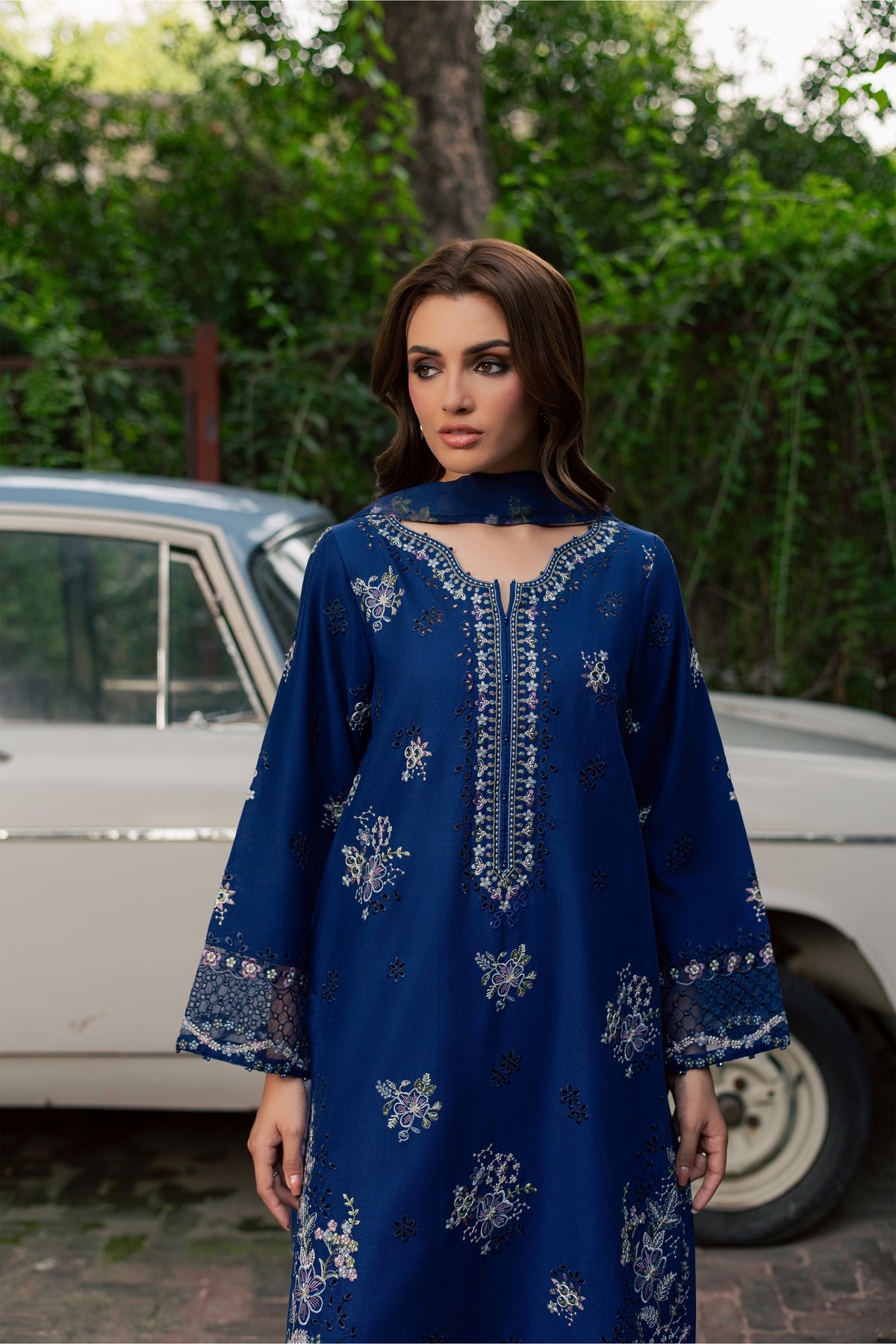 Pasni 3Pc - Embroidered Khaddar Pret