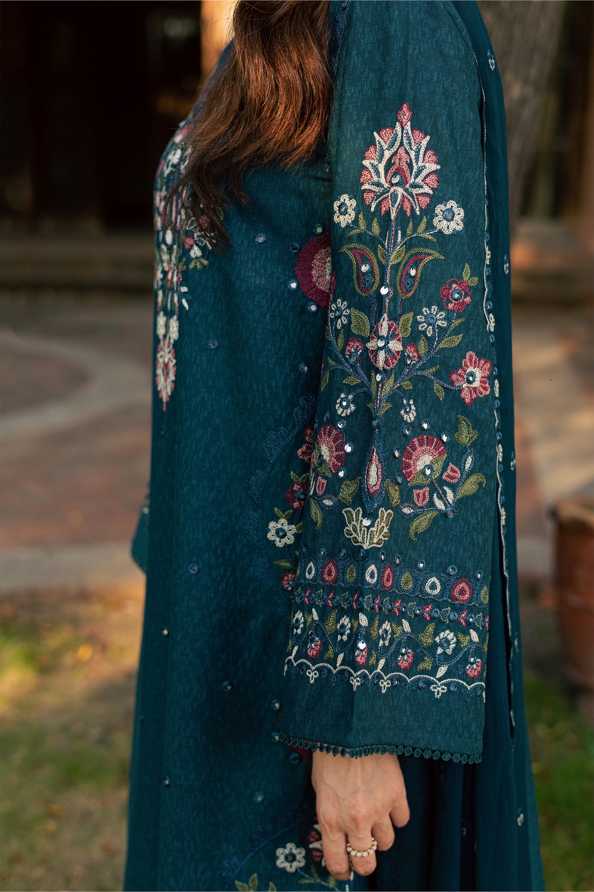 Pam 3Pc - Embroidered Karandi Pret