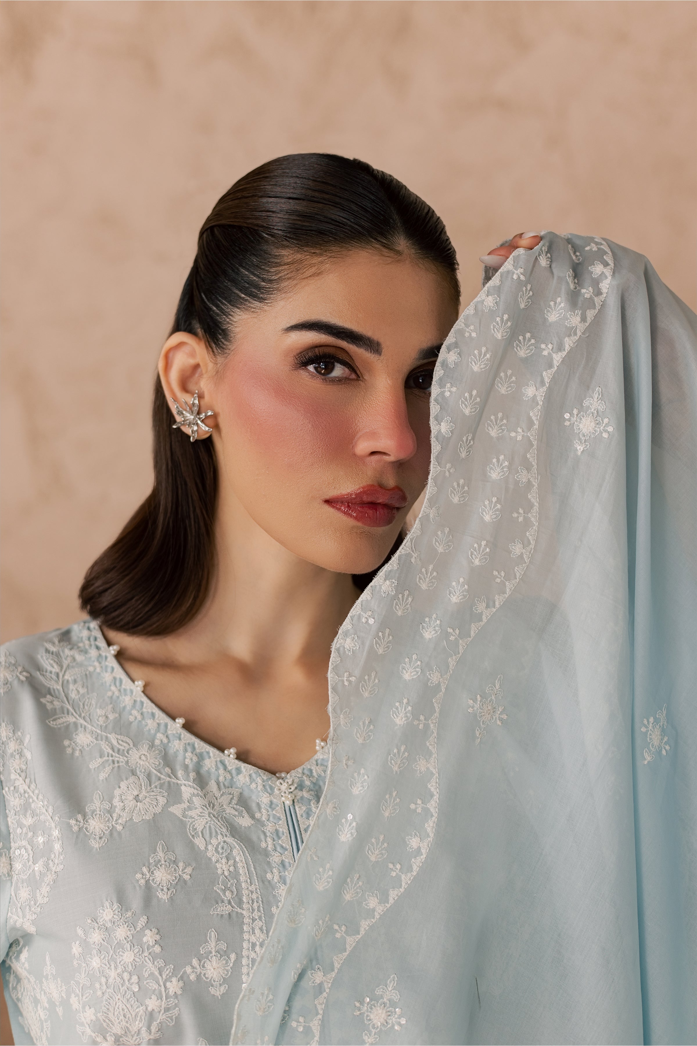 Leon 3Pc - Embroidered Lawn Dress