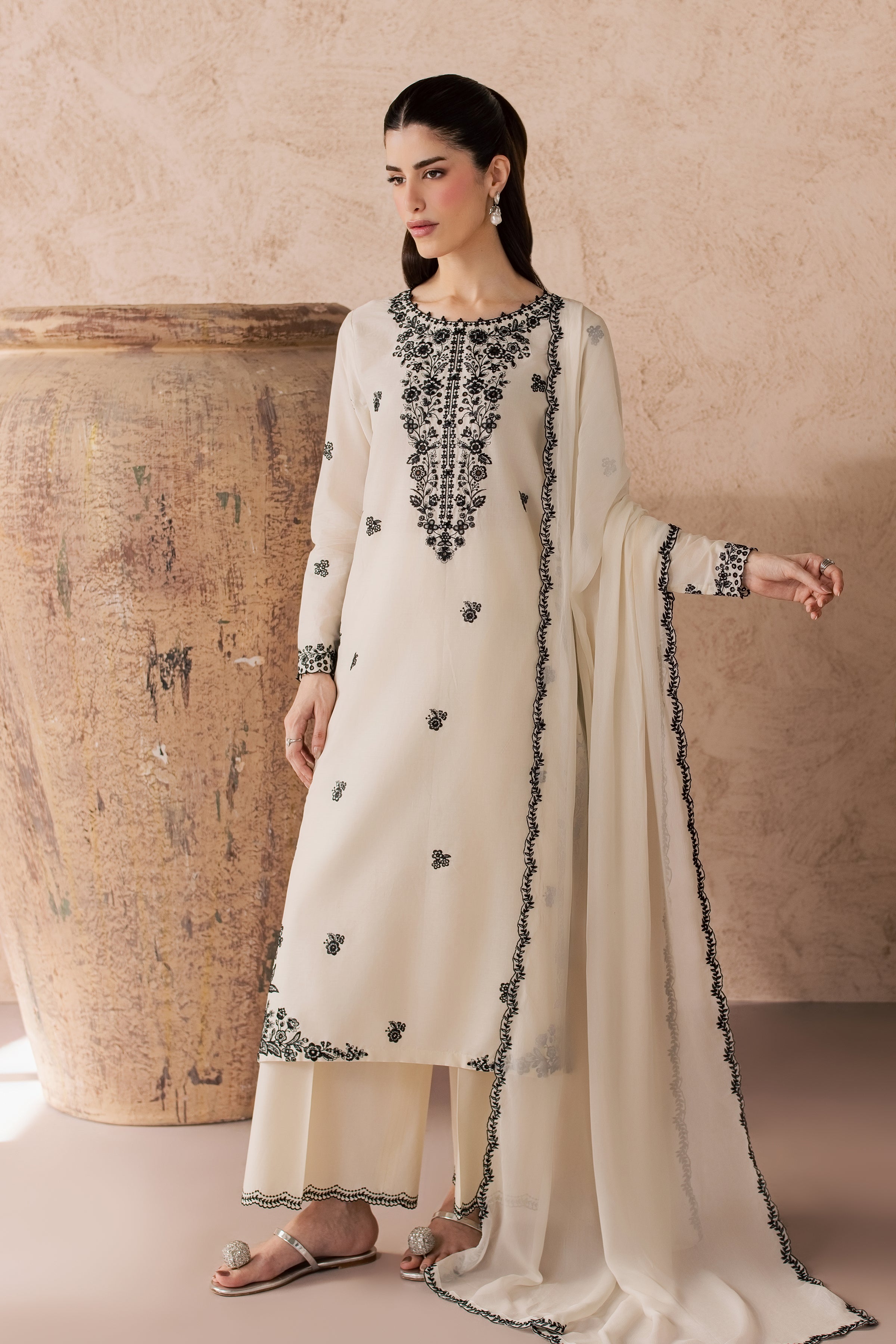 Sia 3Pc - Embroidered Lawn Dress