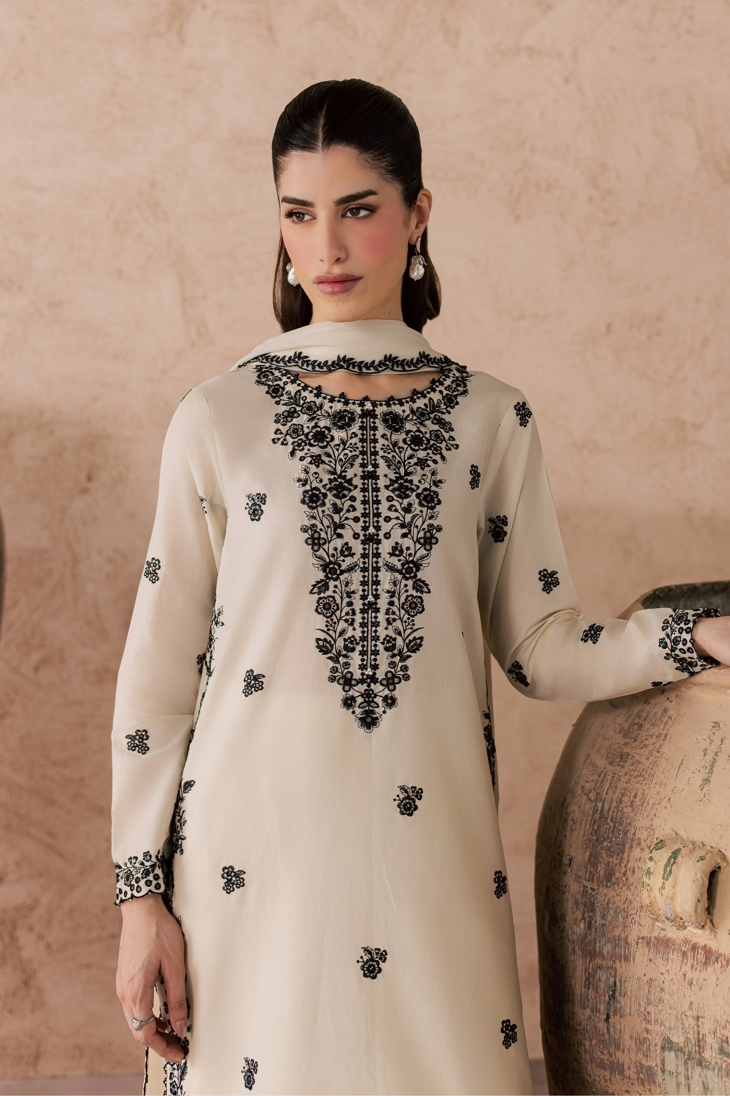 Sia 3Pc - Embroidered Lawn Dress