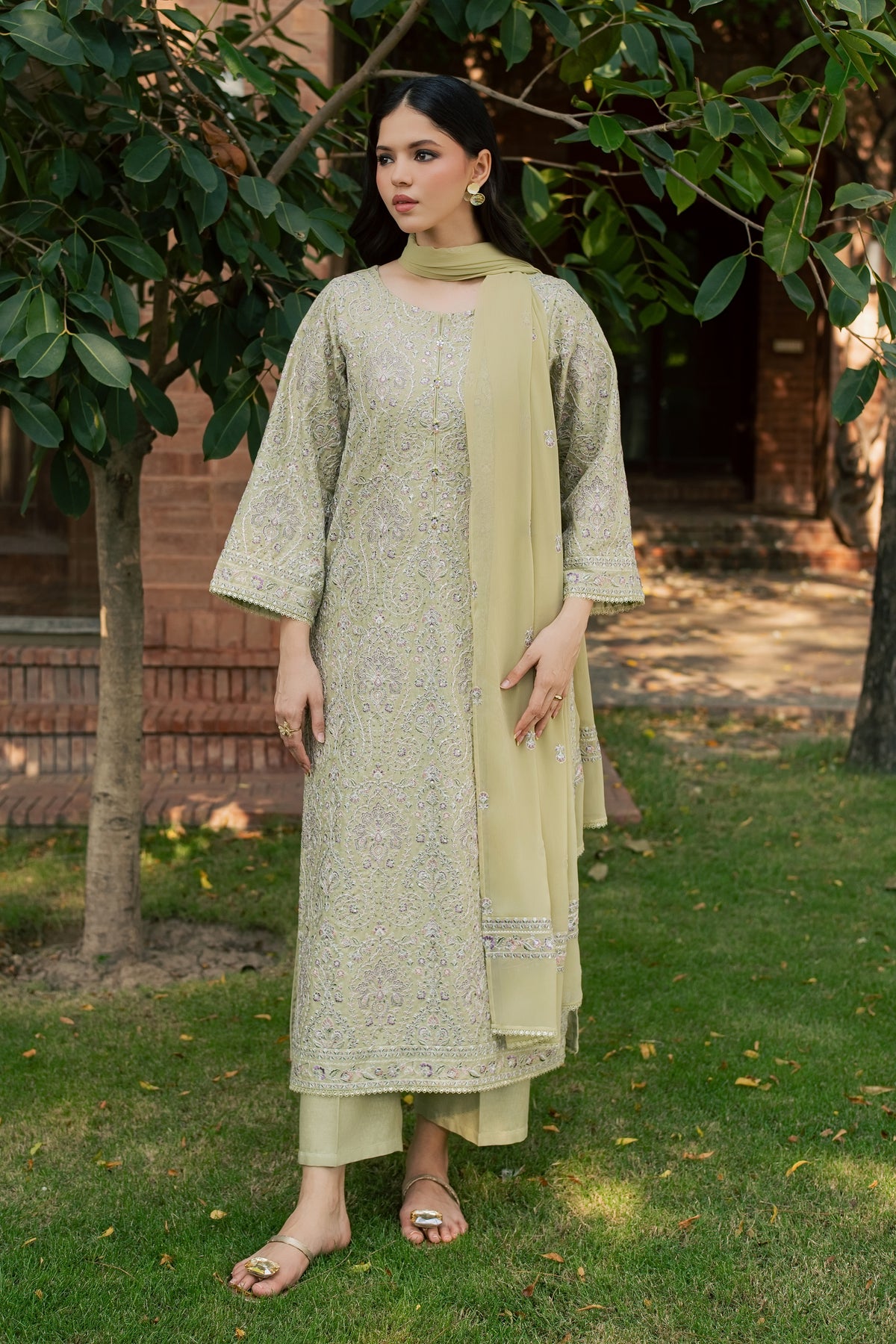 Kualalampur 3Pc - Embroidered Karandi Pret