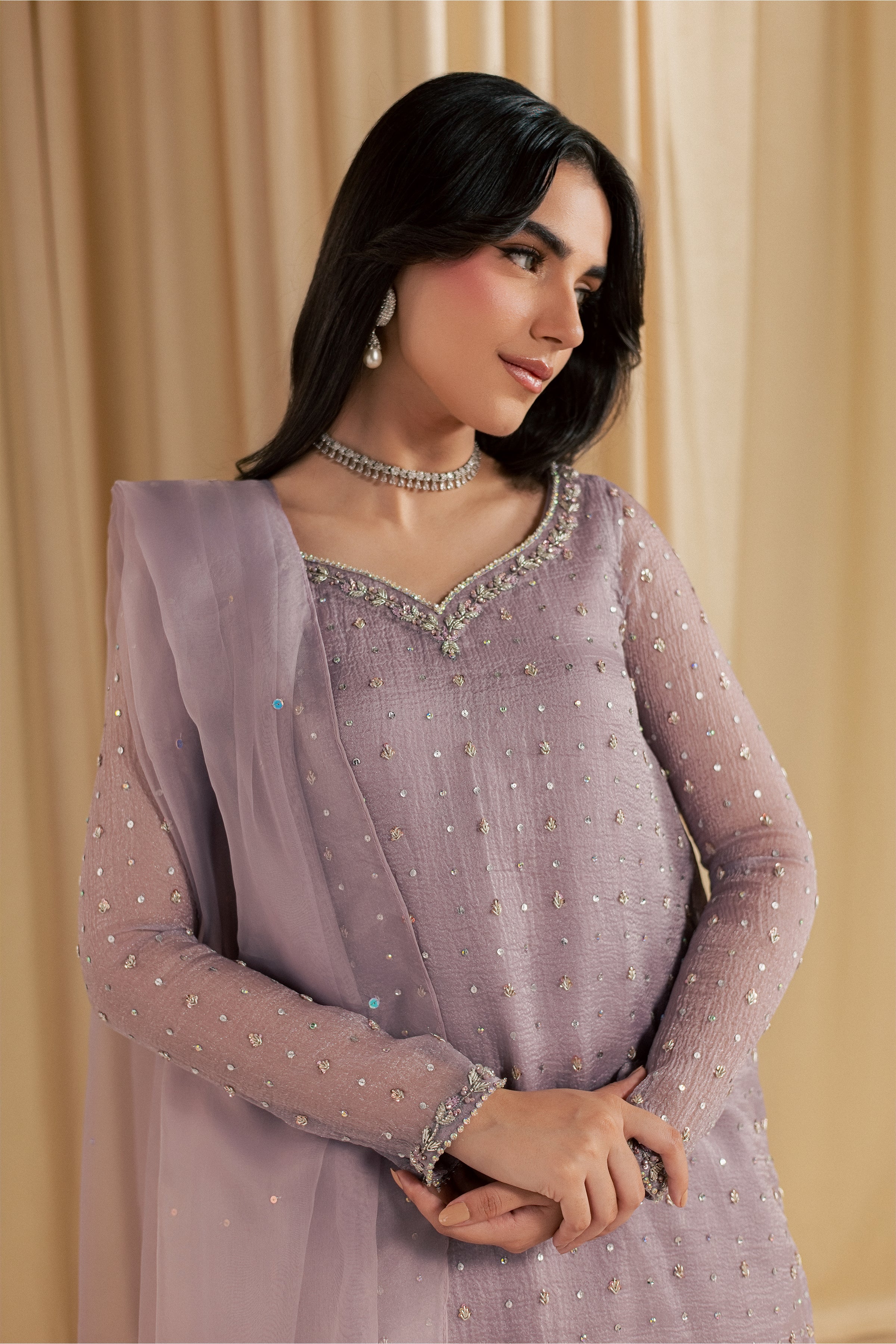 Zinnia Bloom 3Pc - Festive Luxe Pret
