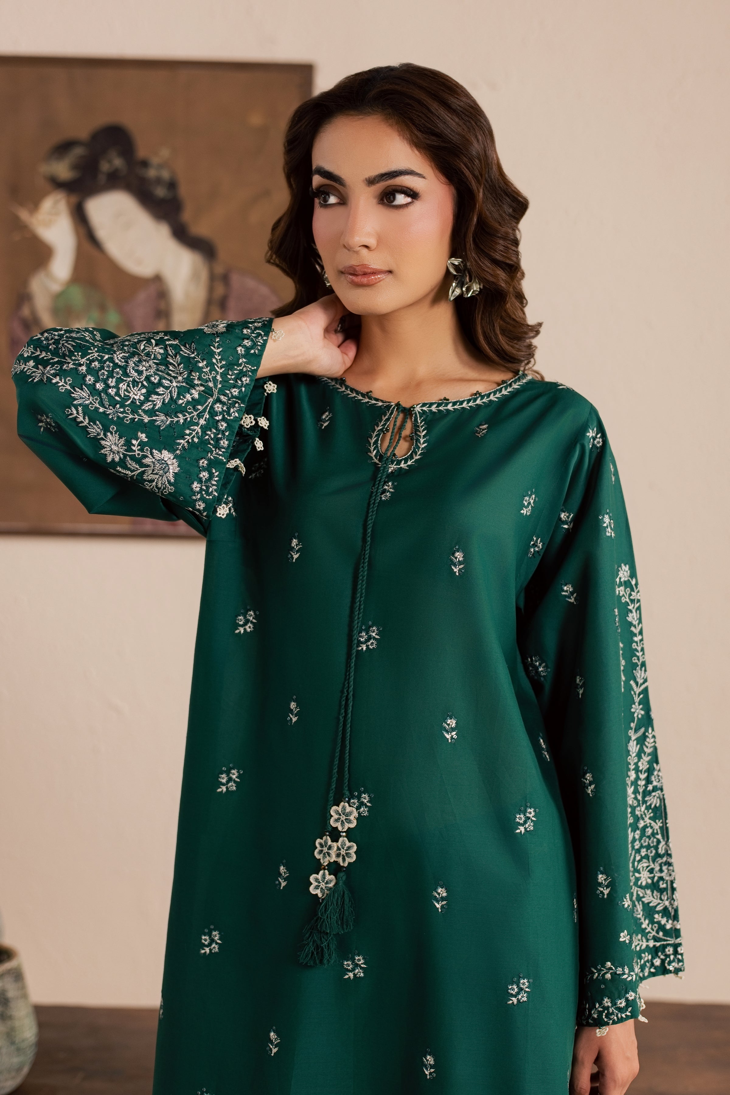 Green Nairobi 2Pc - Embroidered Lawn Dress