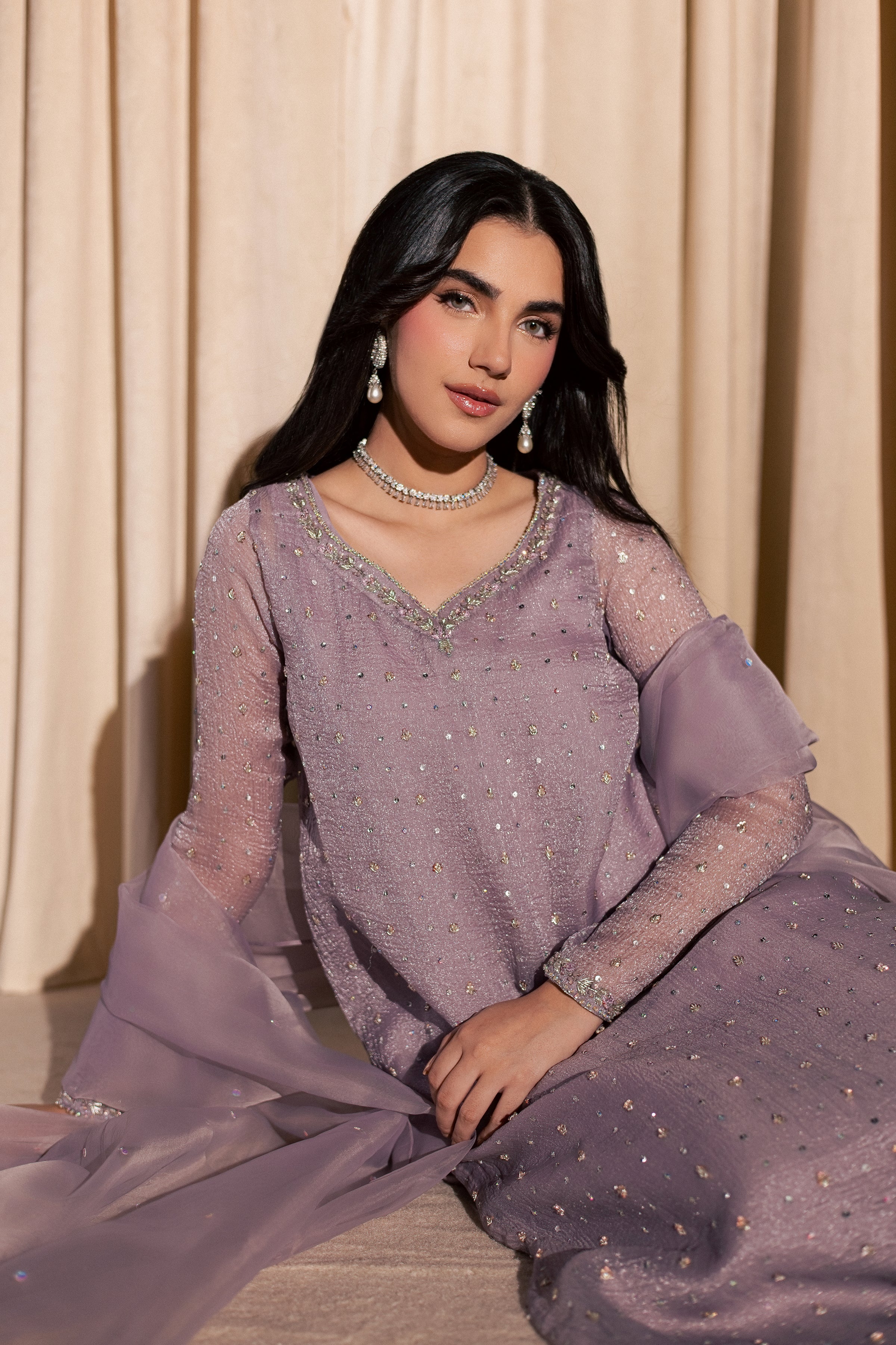 Zinnia Bloom 3Pc - Festive Luxe Pret