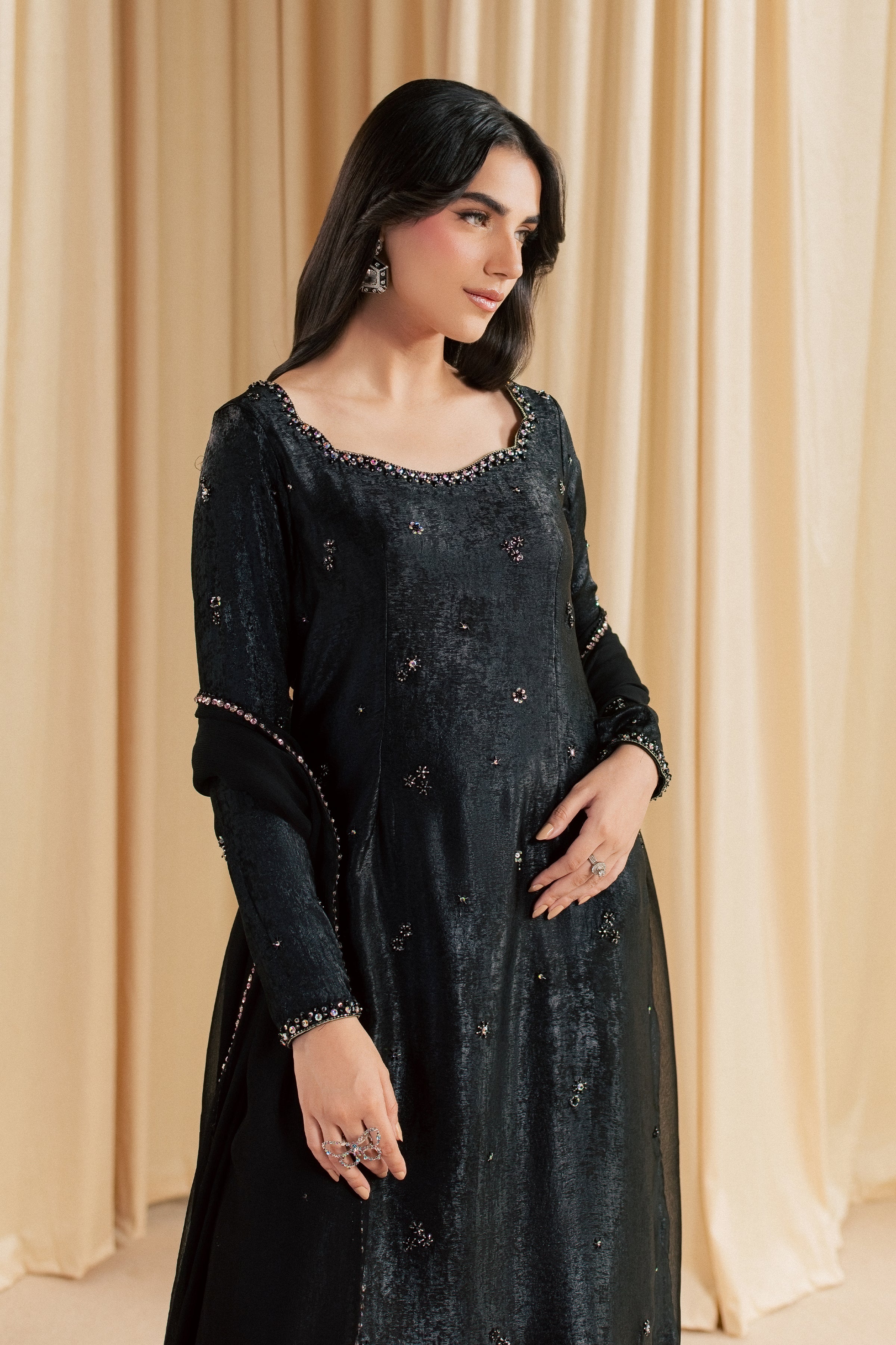 Siyah Shaam 3Pc - Festive Luxe Pret