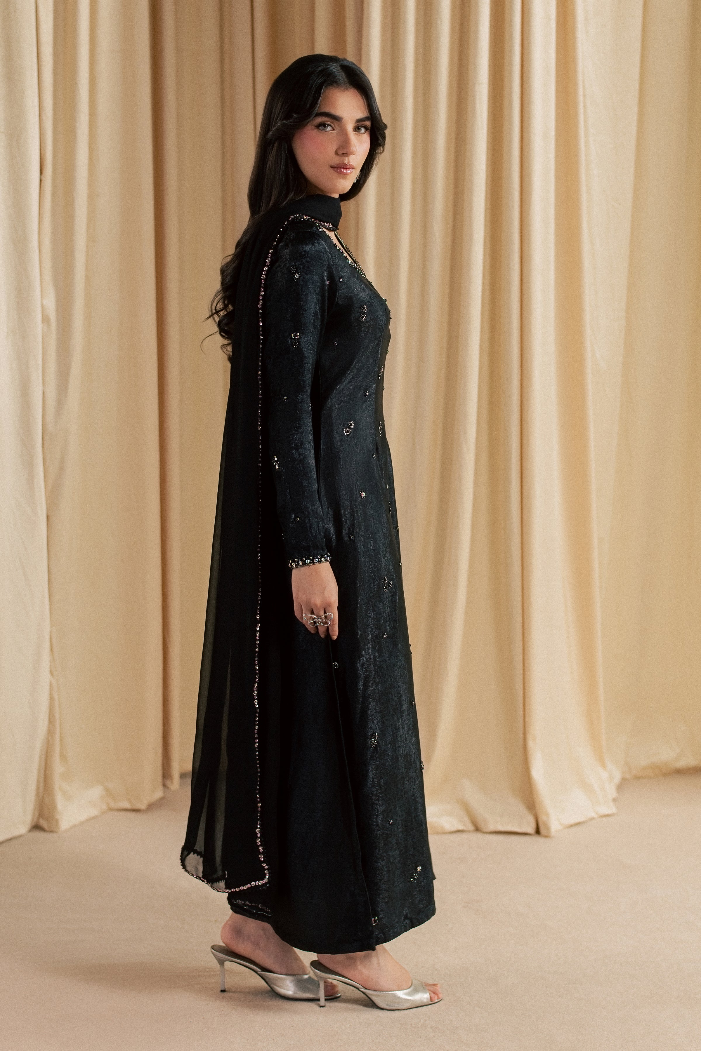 Siyah Shaam 3Pc - Festive Luxe Pret