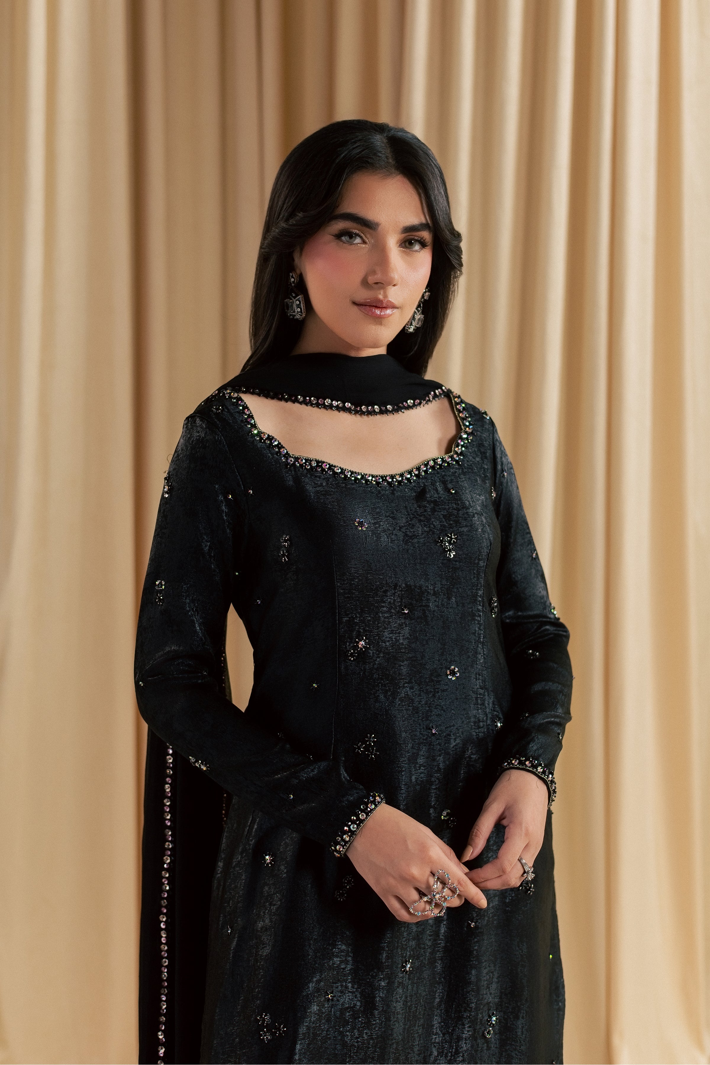 Siyah Shaam 3Pc - Festive Luxe Pret