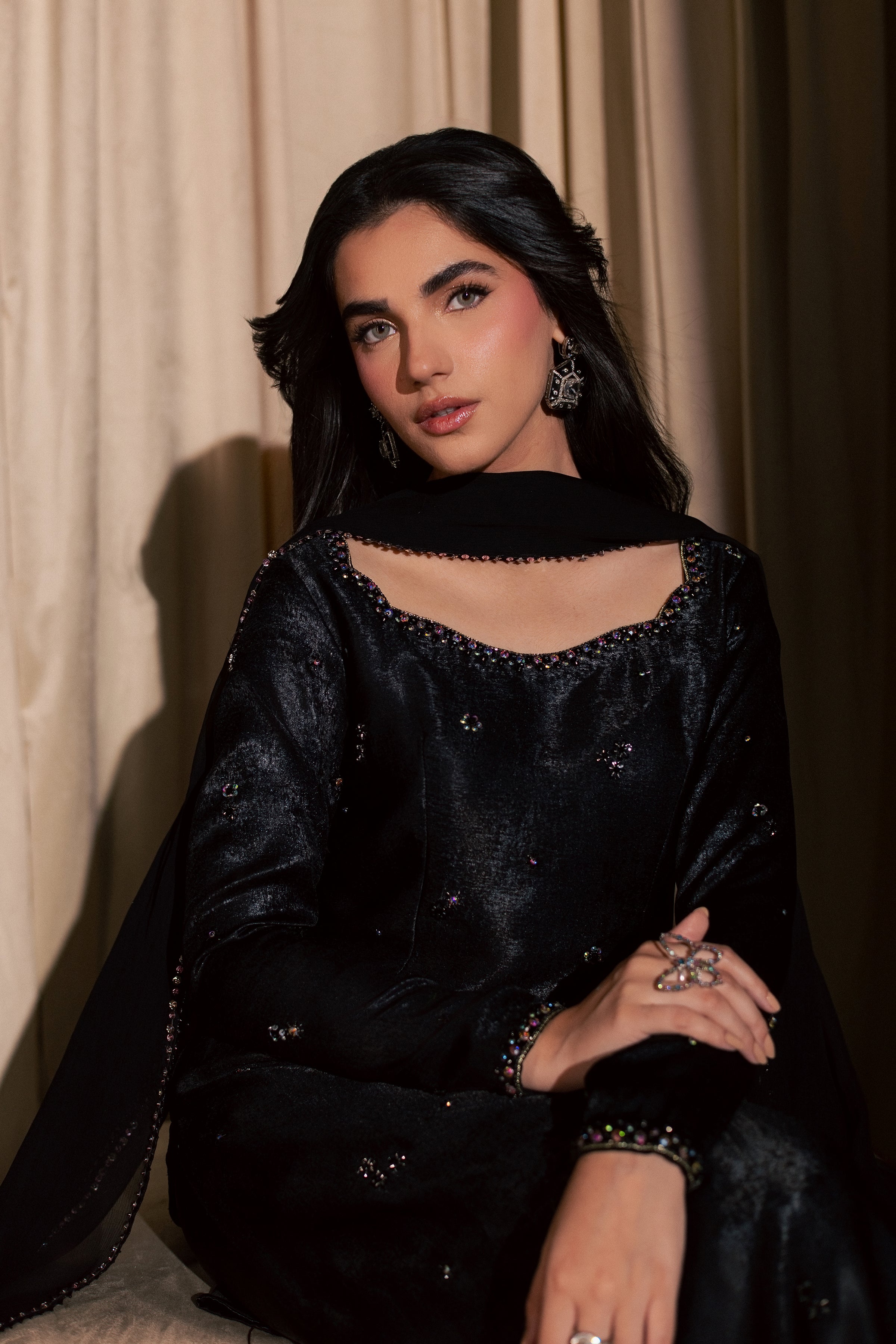 Siyah Shaam 3Pc - Festive Luxe Pret