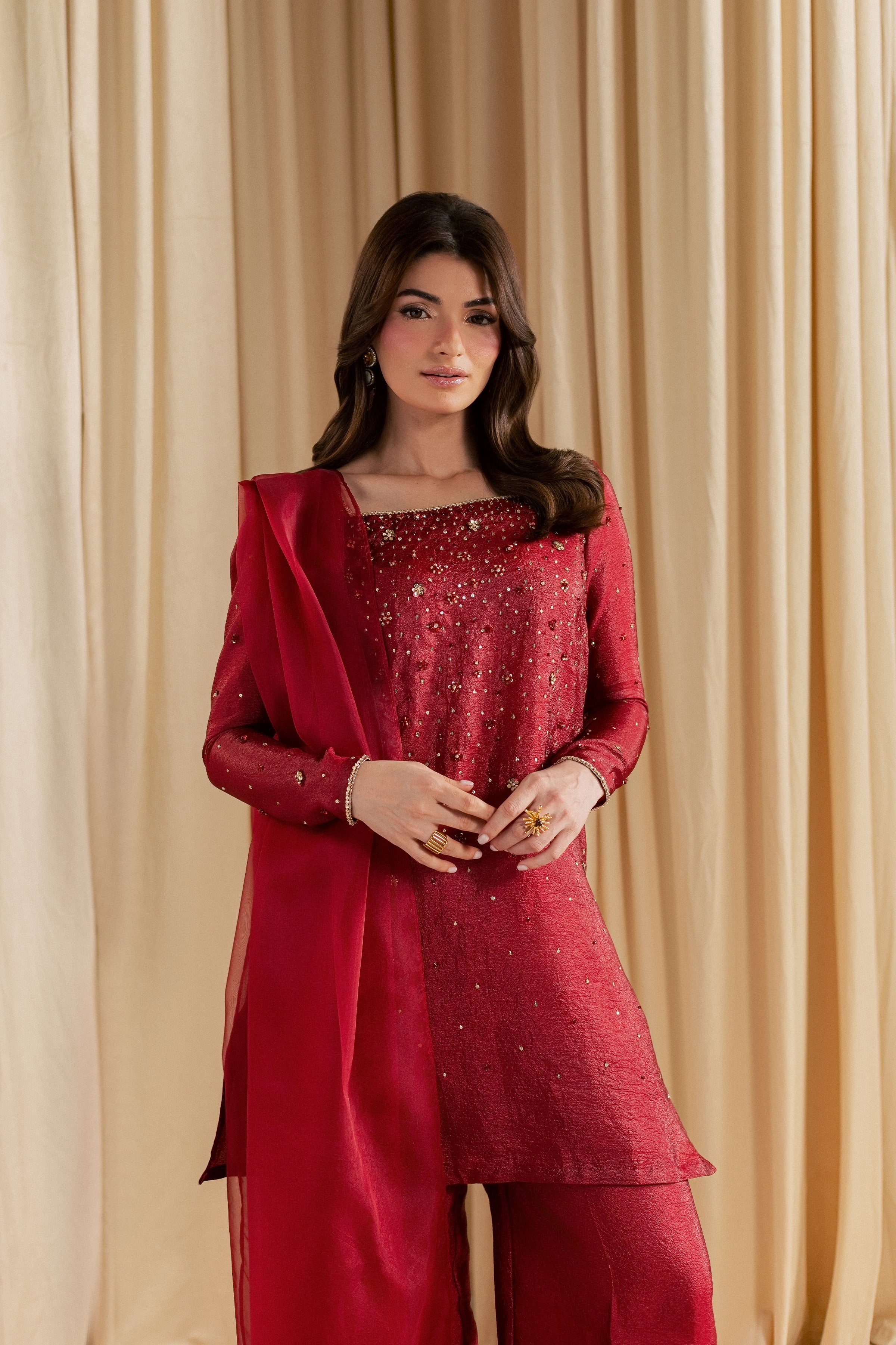 Ruby Stone 3Pc - Festive Luxe Pret