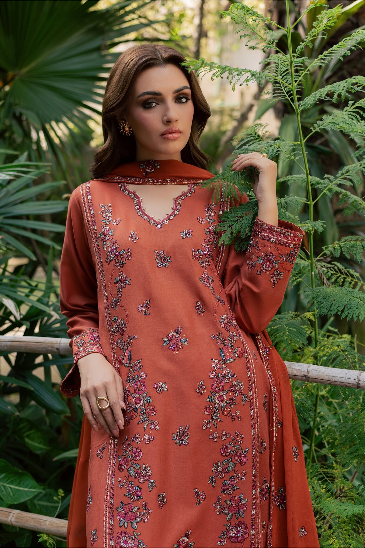 Leilani 3Pc - Embroidered Khaddar Pret