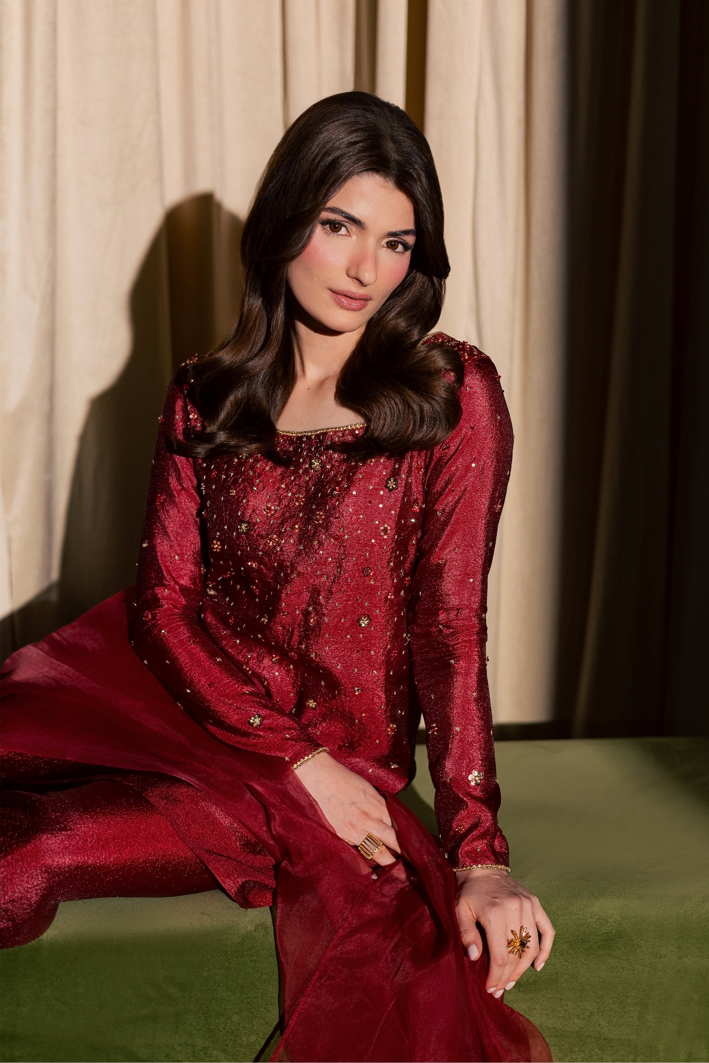 Ruby Stone 3Pc - Festive Luxe Pret