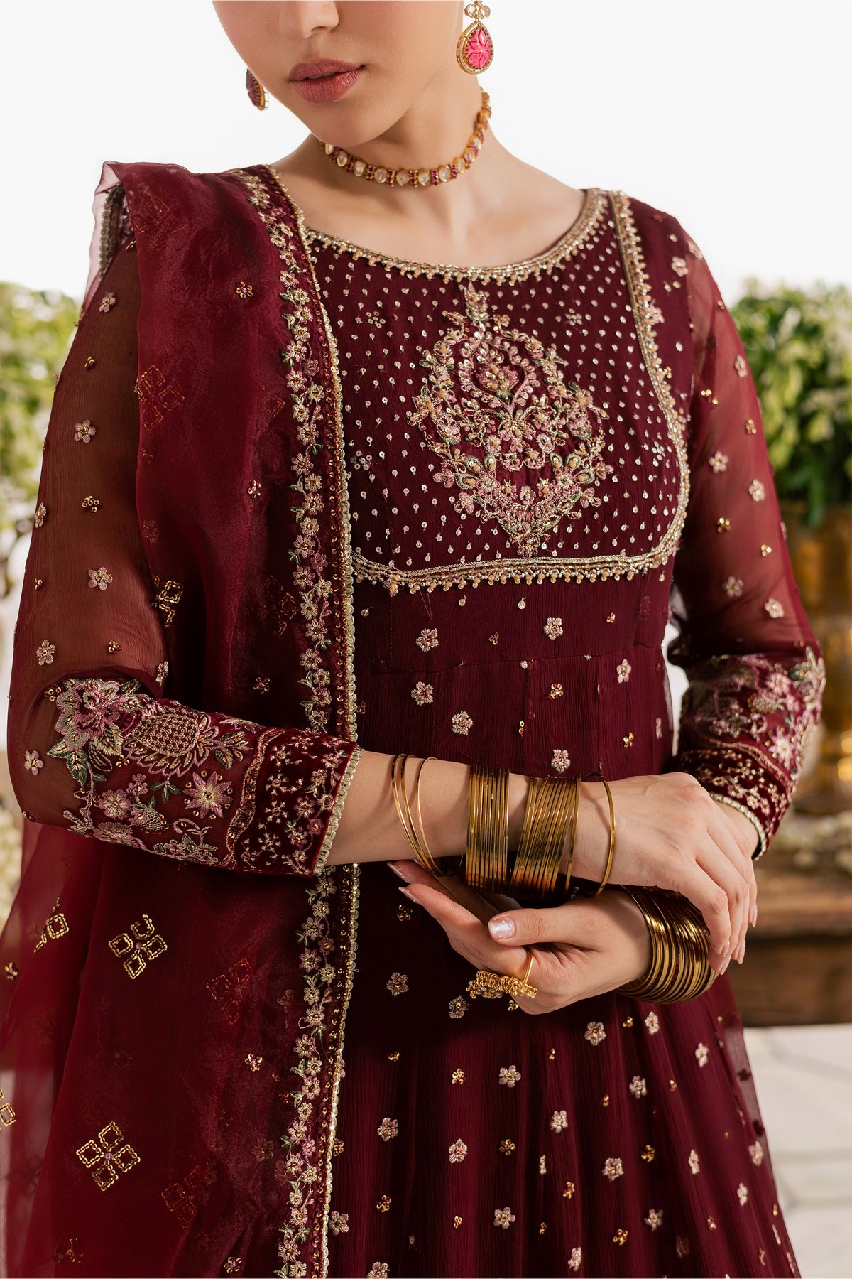 Maroon Fawn 3Pc - Wedding Formal Dress