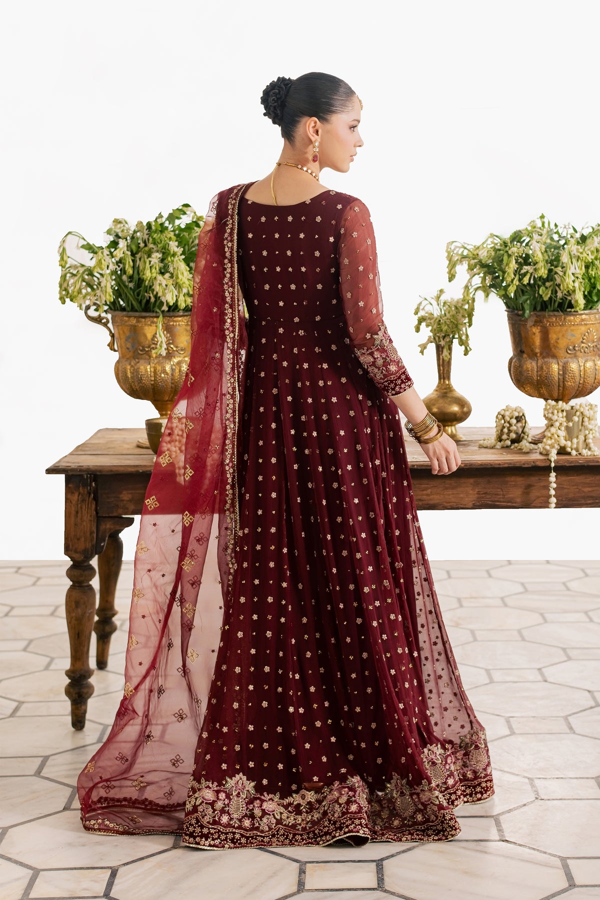 Maroon Fawn 3Pc - Wedding Formal Dress