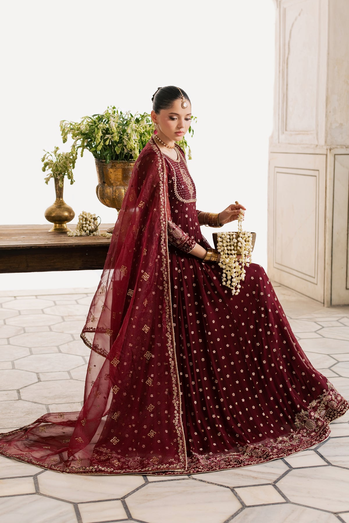 Maroon Fawn 3Pc - Wedding Formal Dress