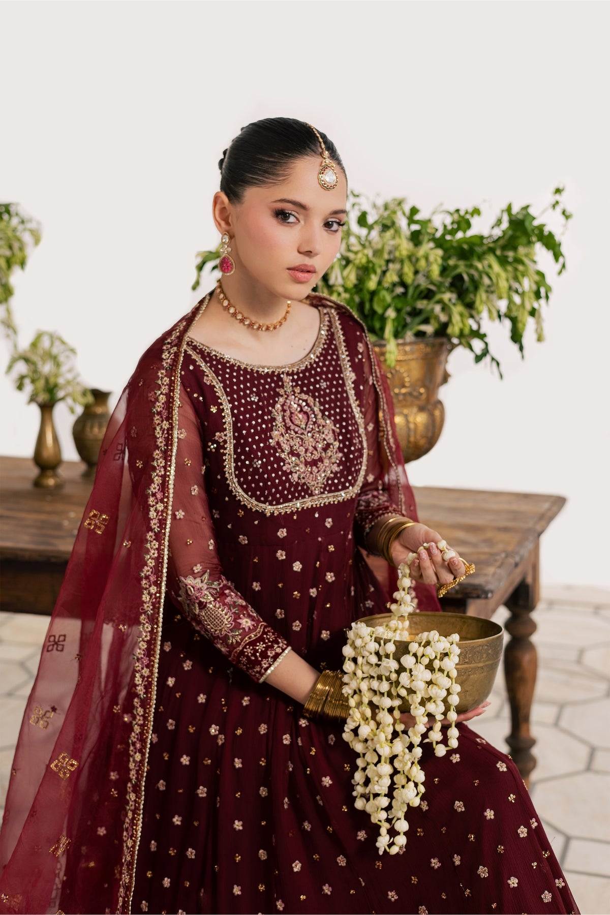 Maroon Fawn 3Pc - Wedding Formal Dress