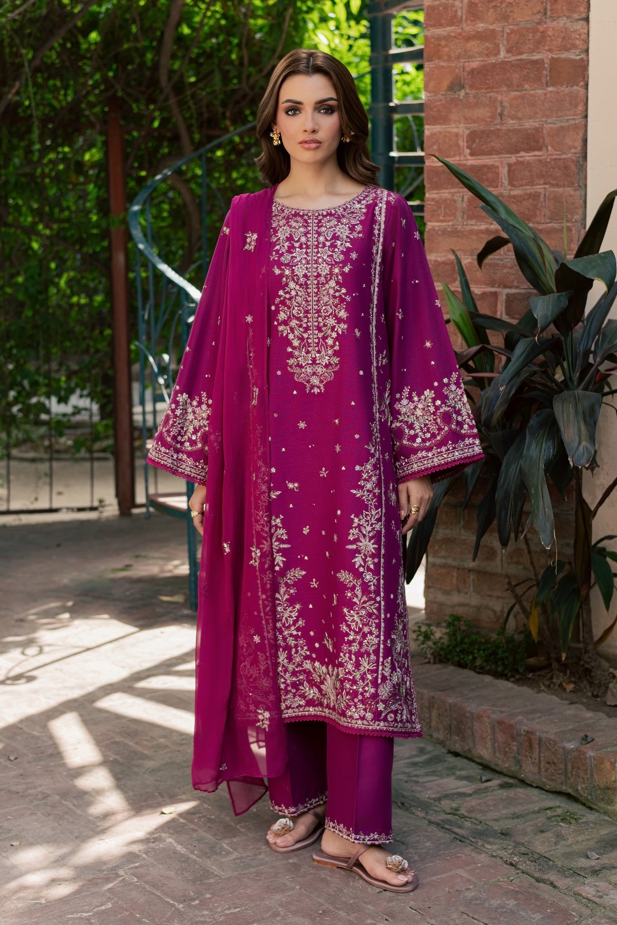 Jim 3Pc - Embroidered Khaddar Pret