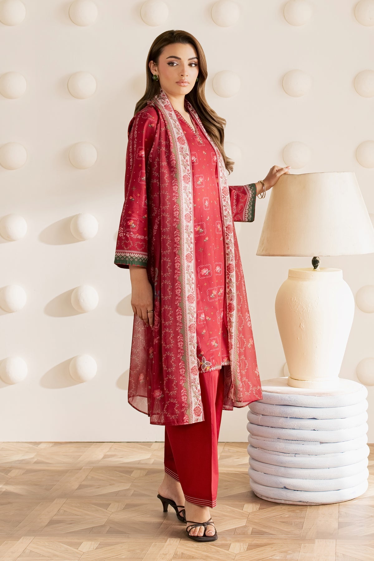 Rinora 3Pc - Embroidered Cambric Pret