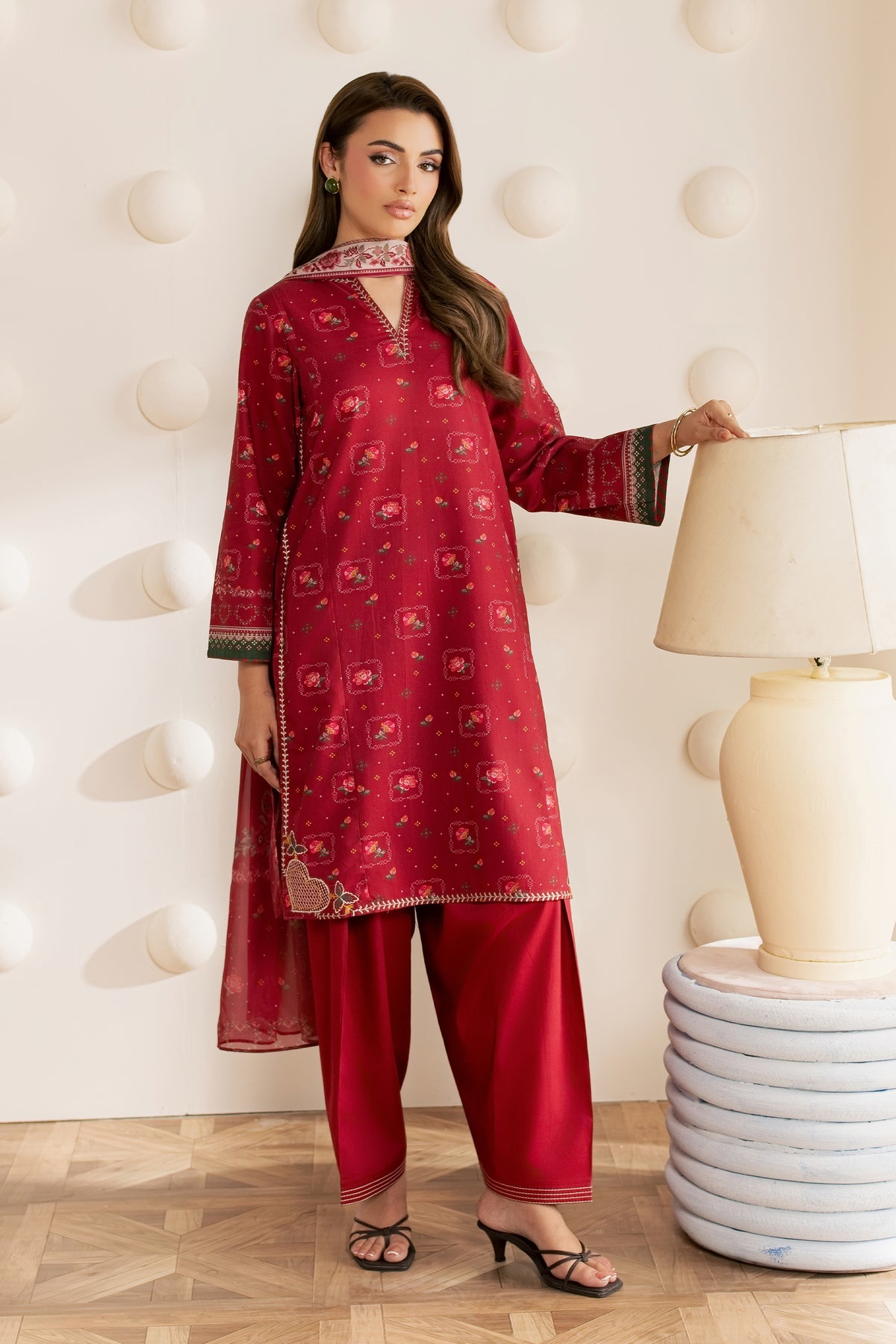 Rinora 3Pc - Embroidered Cambric Pret