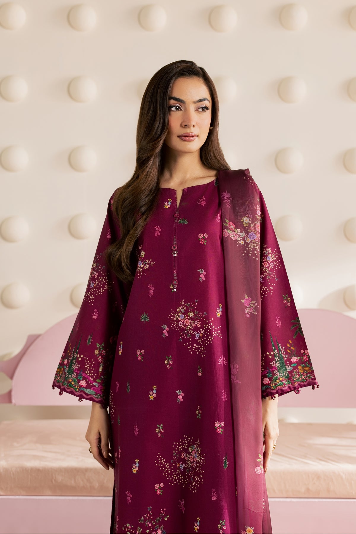 Zein 3Pc - Embroidered Cambric Pret