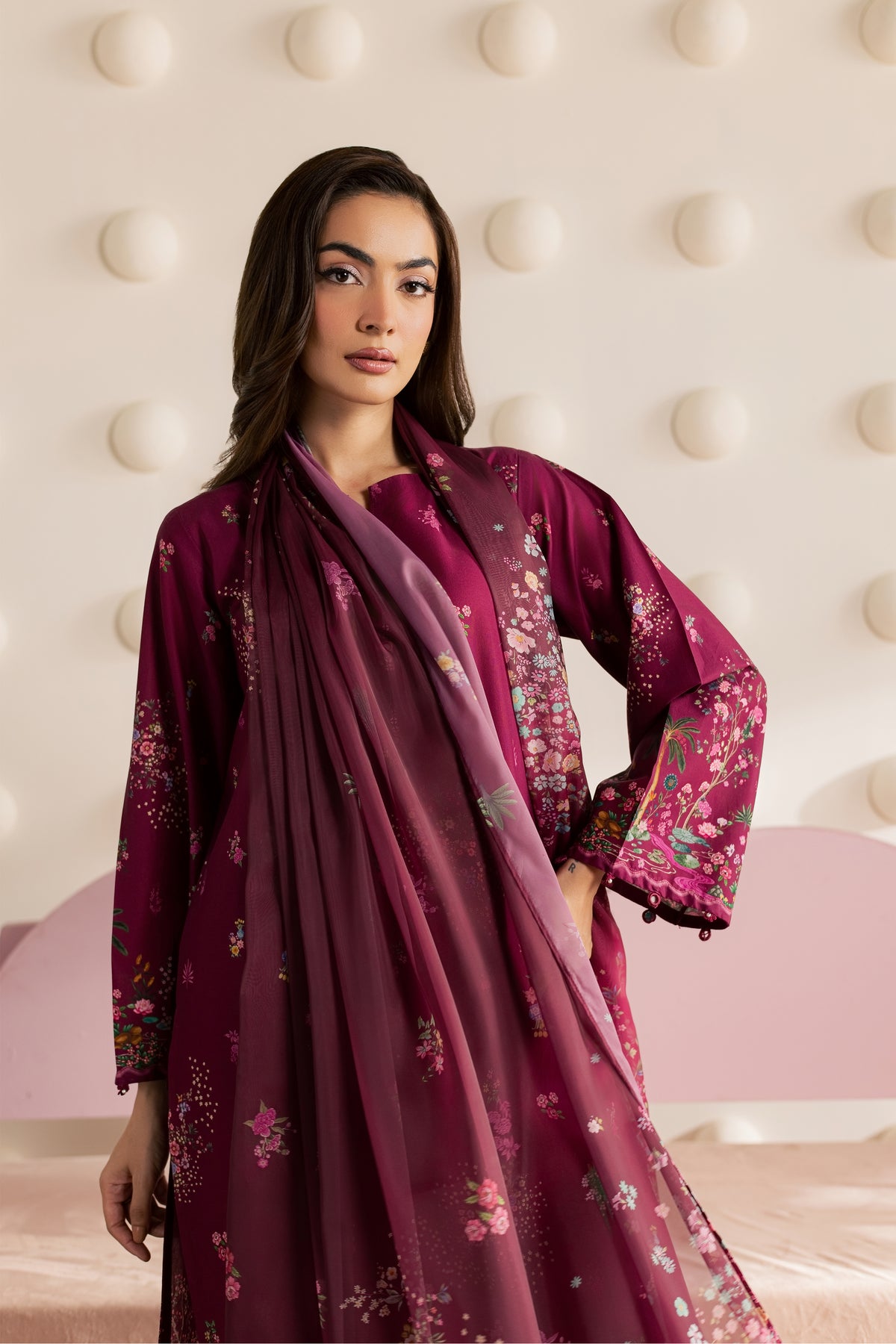 Zein 3Pc - Embroidered Cambric Pret